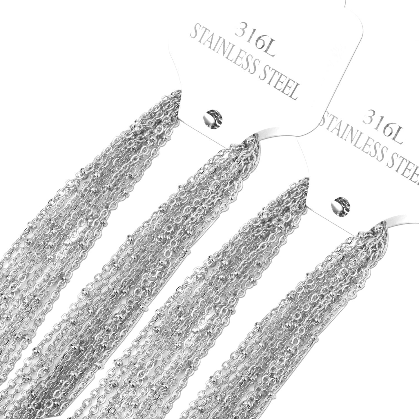 ASON 10pcs/bulk long necklace collar 2MM steel color & gold color & rose gold & black stainless steel necklace wholesale asonjewelry