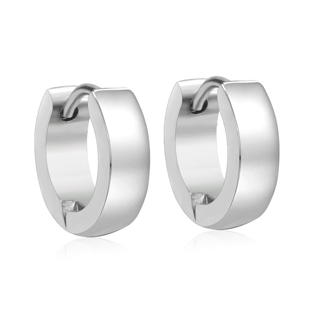 Steel color/gold Earrings without diamond inner ring 4*6