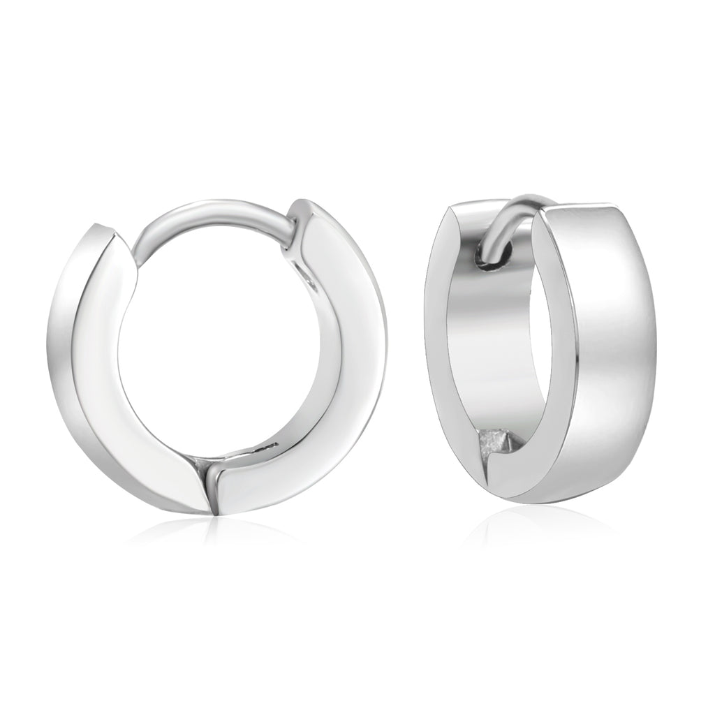 Steel color/gold Earrings without diamond inner ring 4*6