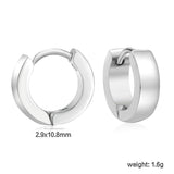 Steel color/gold Earrings without diamond inner ring 4*6