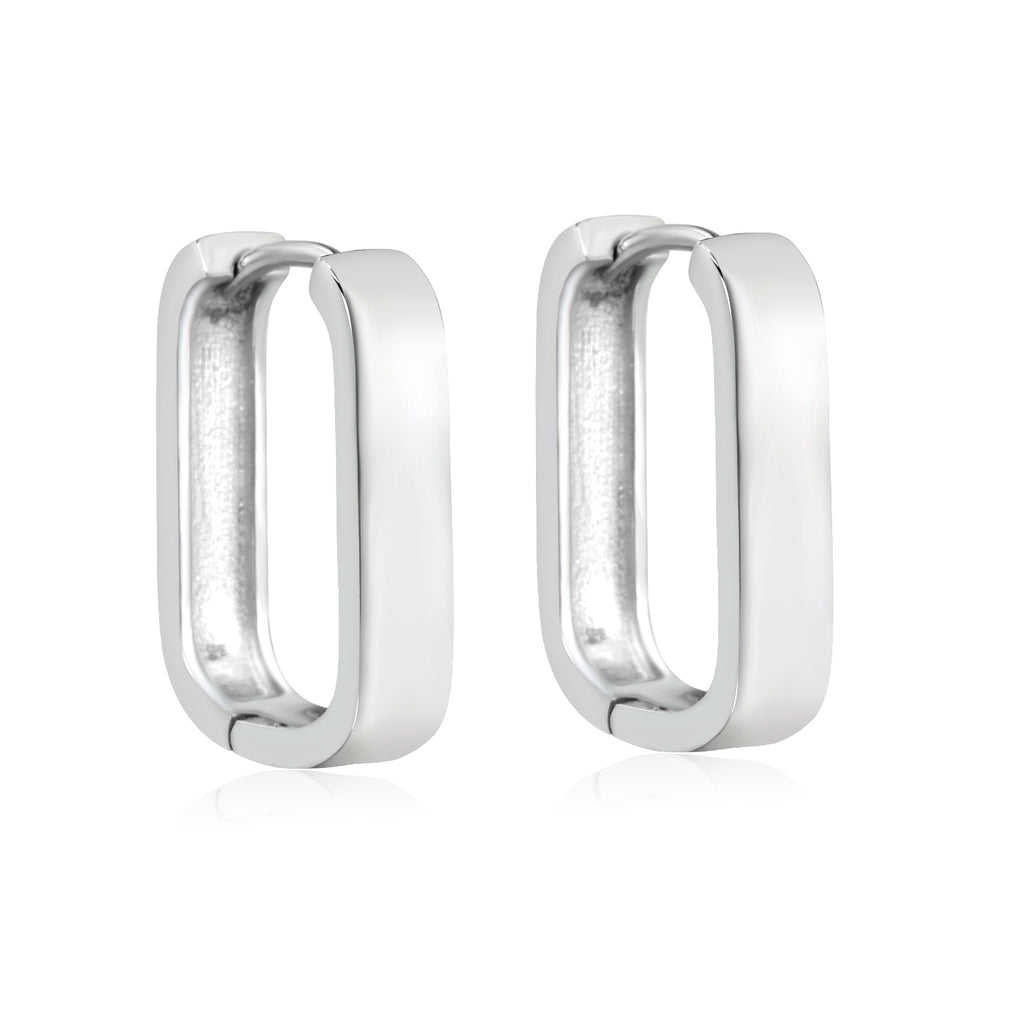 16.3*21.5mm rectangle earrings steel color