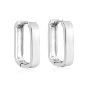 16.3*21.5mm rectangle earrings steel color