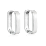 16.3*21.5mm rectangle earrings steel color