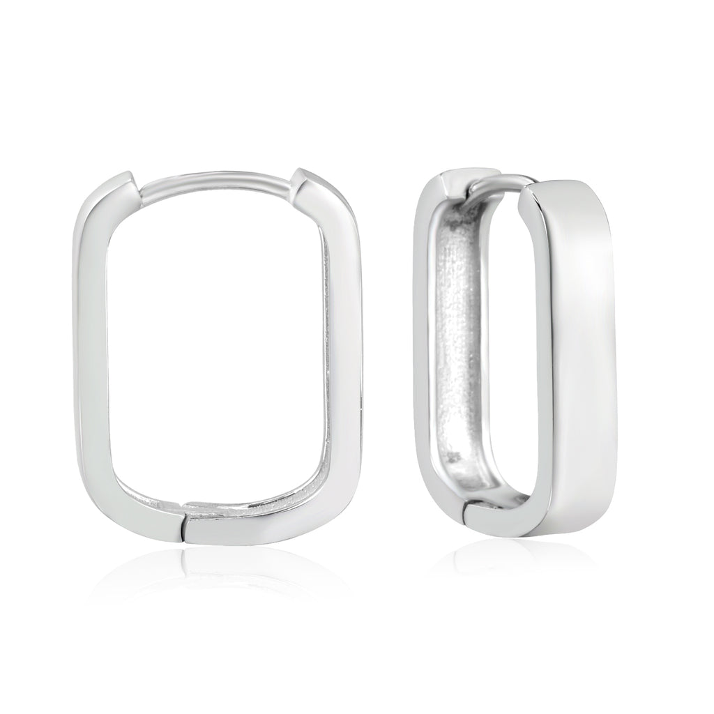 16.3*21.5mm rectangle earrings steel color