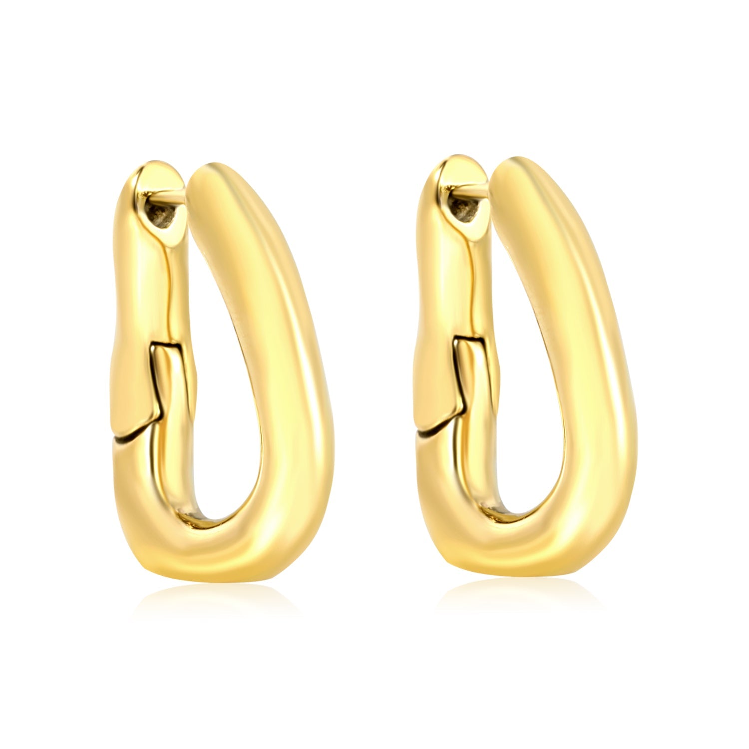 18.8*24.8mm irregular 0 shape earrings gold color asonjewelry