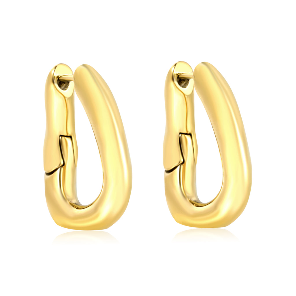 18.8*24.8mm irregular 0 shape earrings gold color