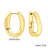 18.8*24.8mm irregular 0 shape earrings gold color