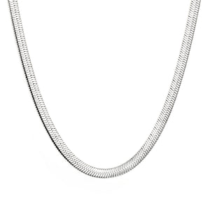 3.2mm width*42+5cm end chain+4.6*7.4mm crescent tail plate necklace steel color