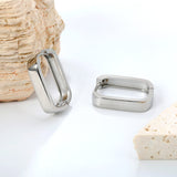 16.3*21.5mm rectangle earrings steel color