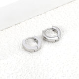 Steel color/gold Earrings without diamond inner ring 4*6
