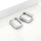 16.3*21.5mm rectangle earrings steel color