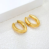 18.8*24.8mm irregular 0 shape earrings gold color