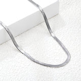 3.2mm width*42+5cm end chain+4.6*7.4mm crescent tail plate necklace steel color