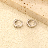 Steel color/gold Earrings without diamond inner ring 4*6