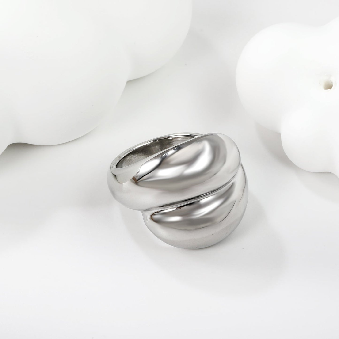 18k gold stainless steel exaggerated ring light luxury stainless steel rings wholesale ring asonjewelry