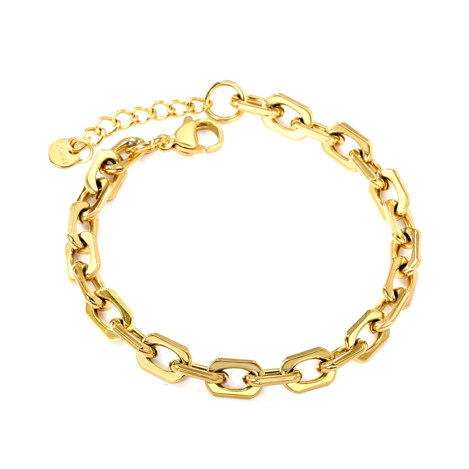 Thick 1.5*Width 6.7*Height 10.2mm Accessories Clasp Bracelet 17+3+6mm Round Tail Plaque Gold Color asonjewelry