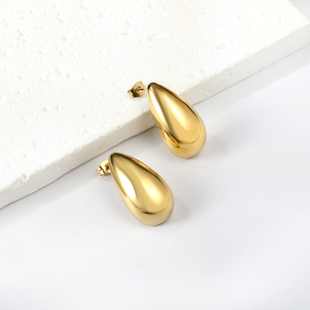 Water drop oval earrings asonjewelry