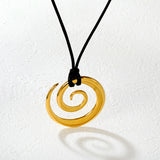 38*37mm Openwork Threaded 2.0mm Wax Cord 60cm Sweater Chain Necklace Gold