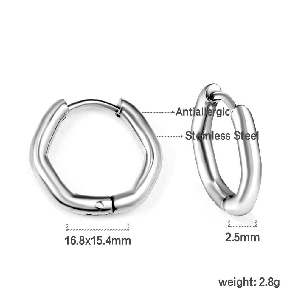 Hexagonal ear buckle 2.5*16.8*15.4mm asonjewelry