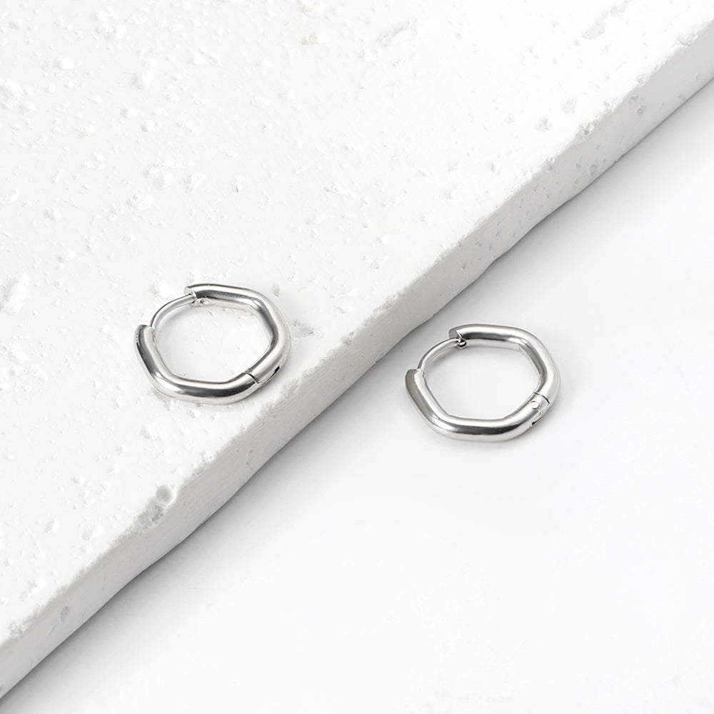 Boucle d'oreille hexagonale 2,5*16,8*15,4 mm