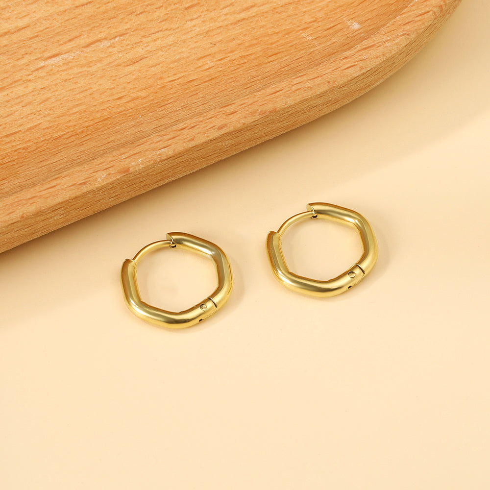 Boucle d'oreille hexagonale 2,5*16,8*15,4 mm