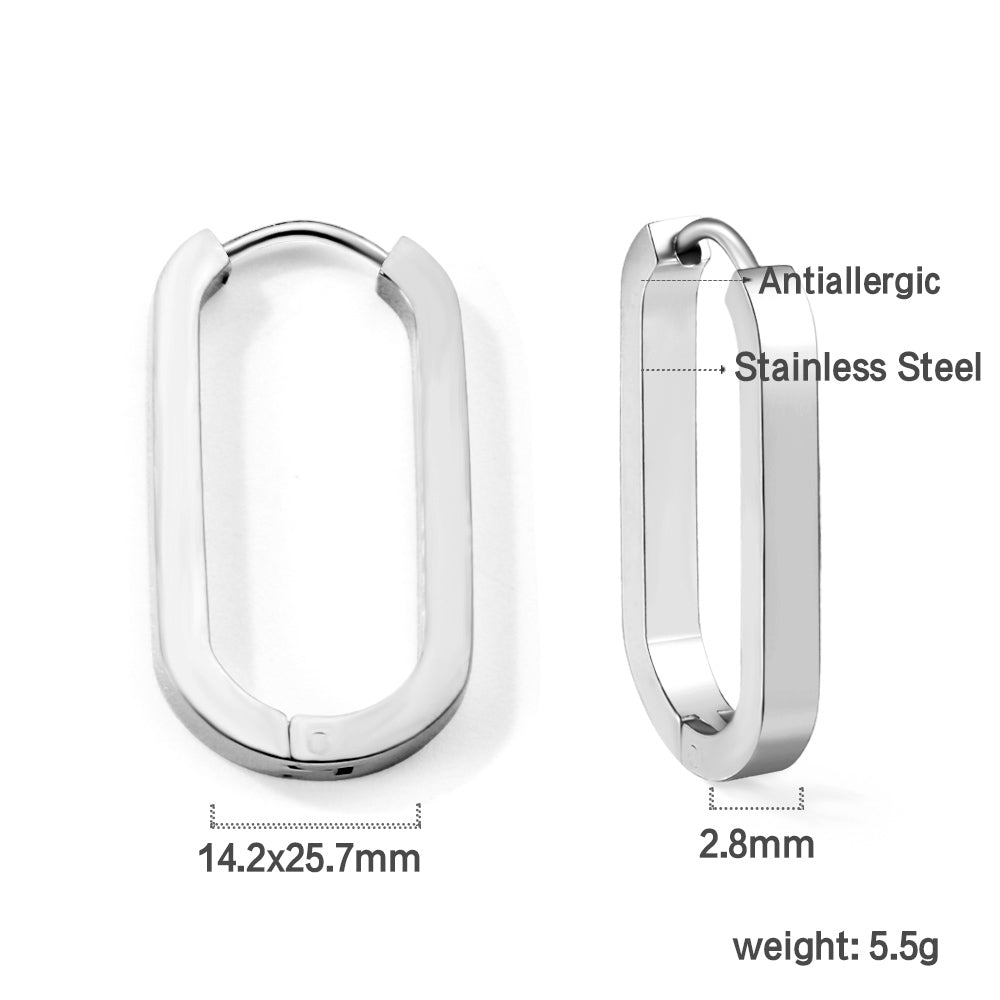Oval ear buckle 2.8*14*25.7mm asonjewelry
