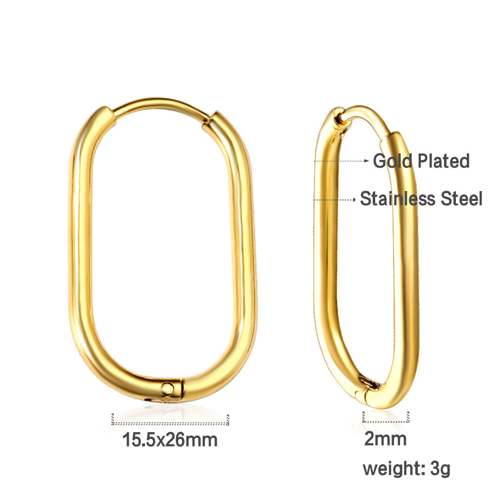 Wholesale U-shaped minimalist earrings for everyday wear asonjewelry