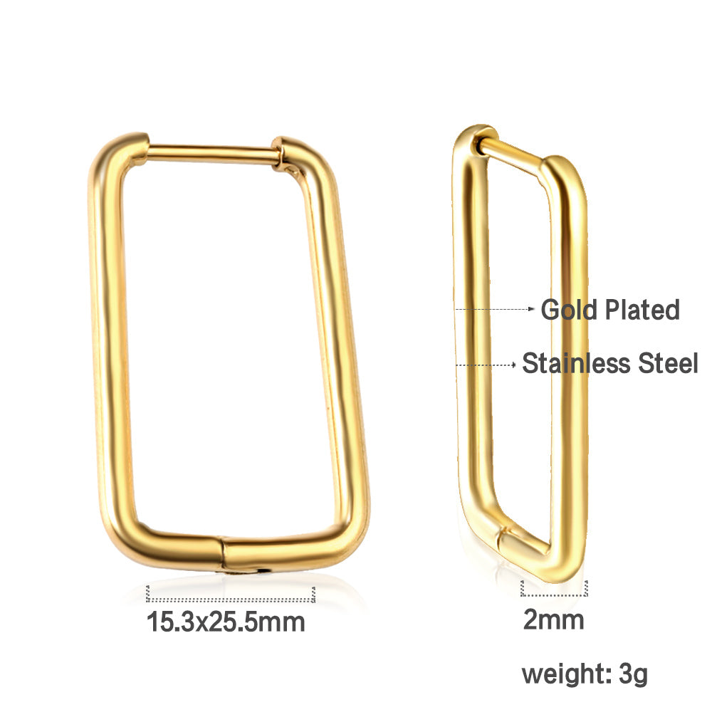 Rectangular ear buckle asonjewelry