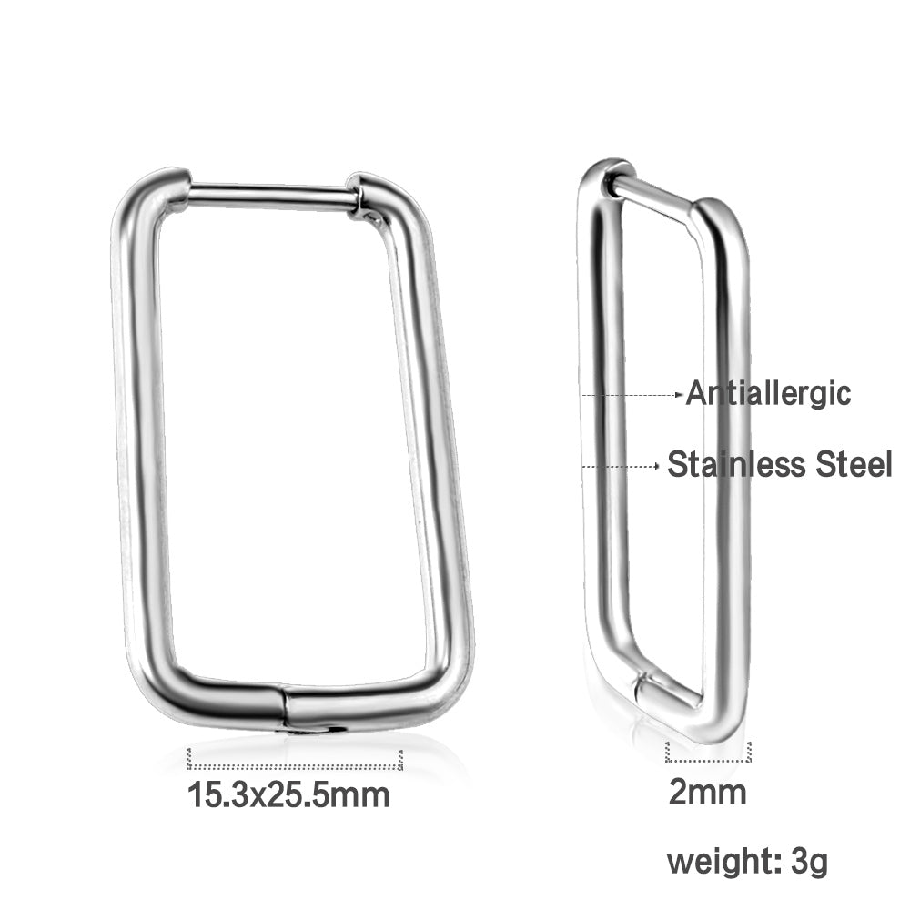 Rectangular ear buckle asonjewelry