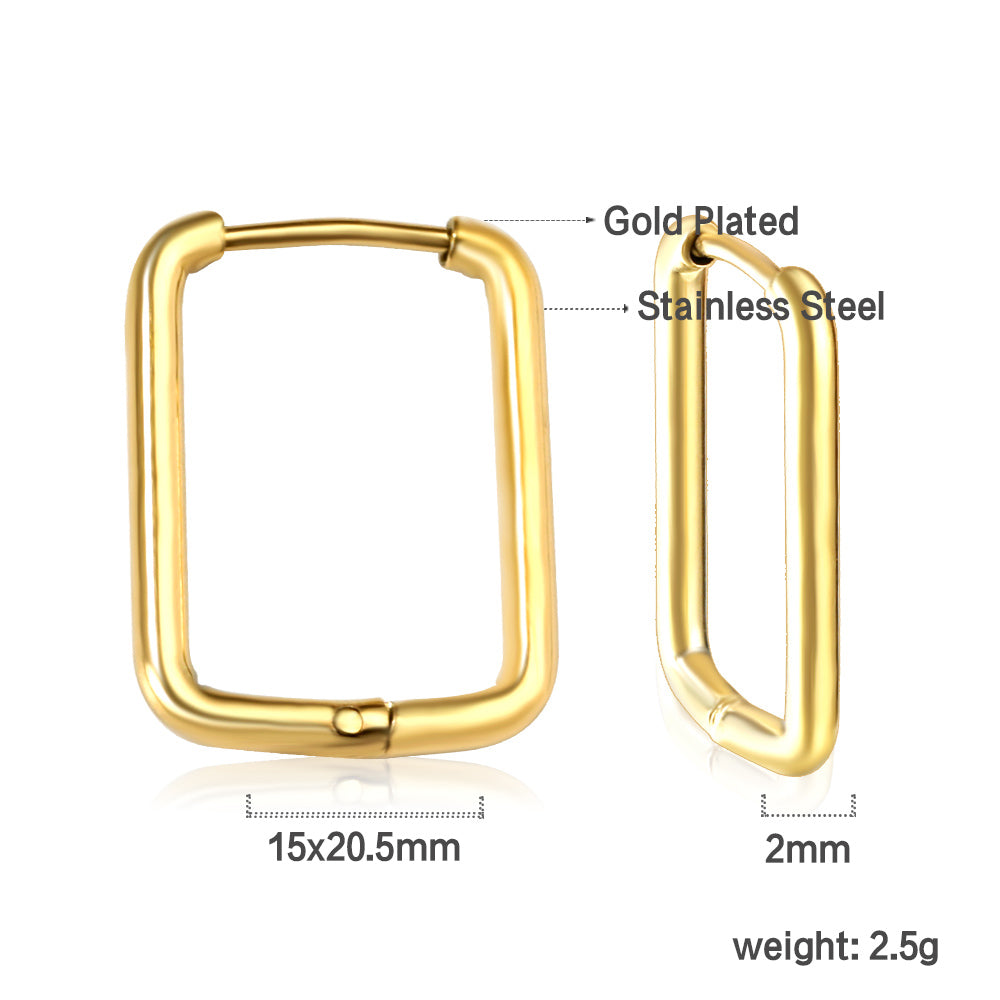 Rectangular ear buckle asonjewelry