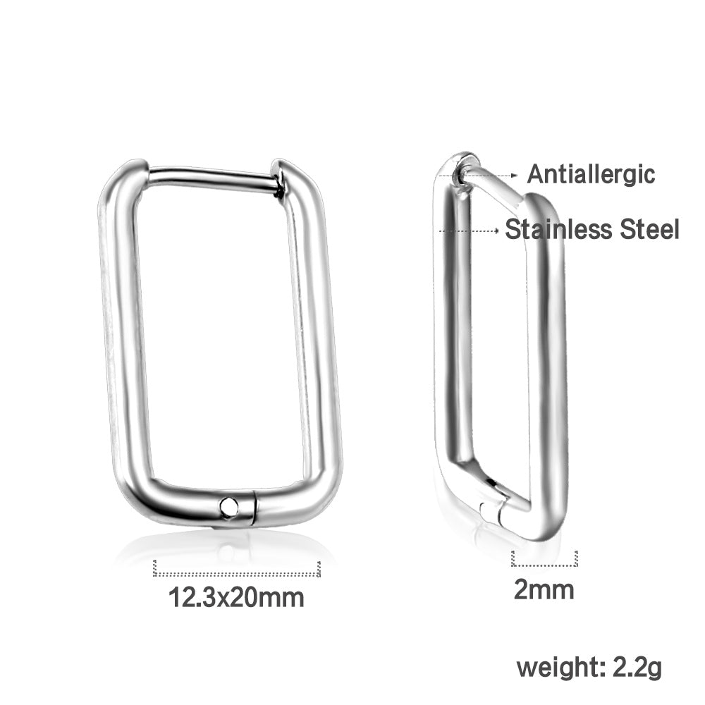 Rectangular ear buckle asonjewelry