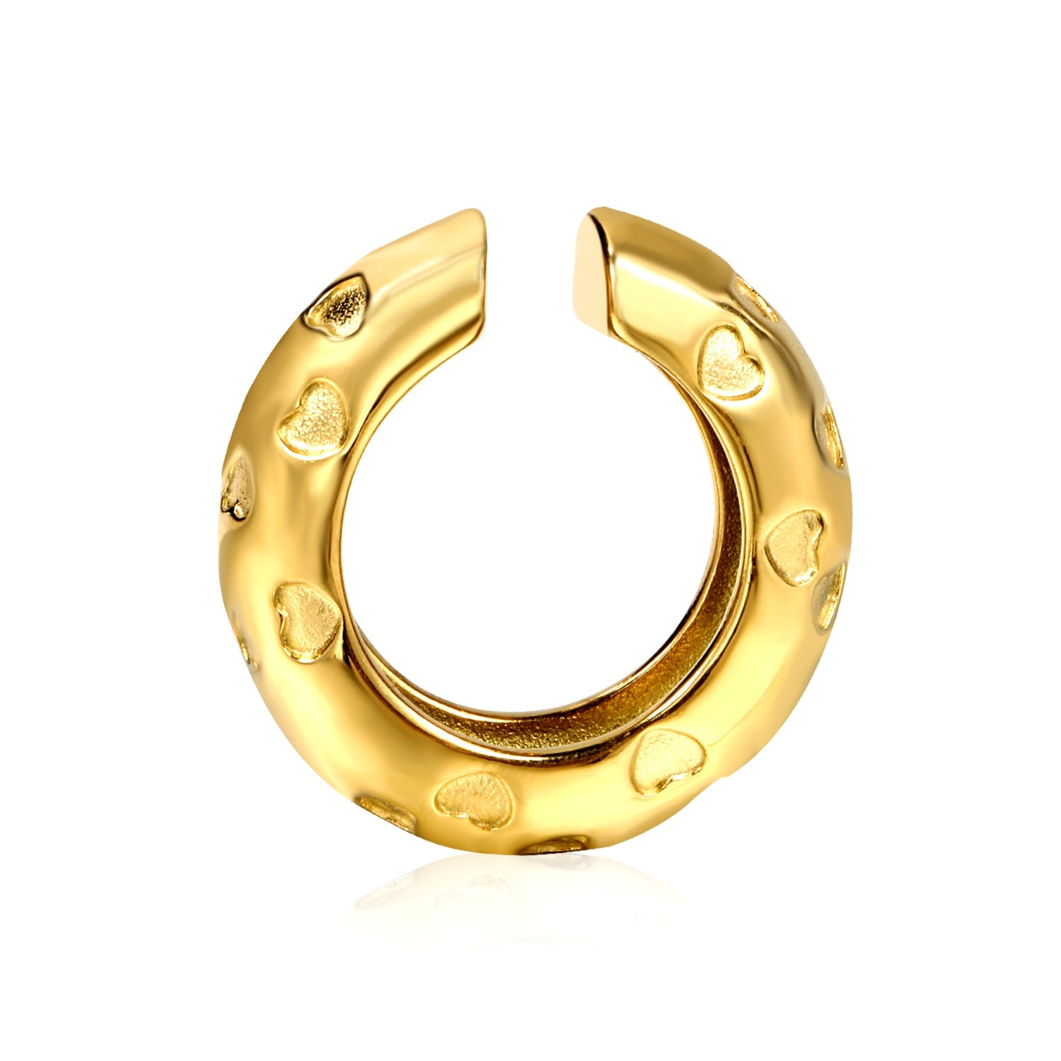 C-shaped with concave heart-shaped ear clips 6*30mm asonjewelry