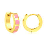 2.9*13.4mm spherical ear clips black oil/purple/pink gold color