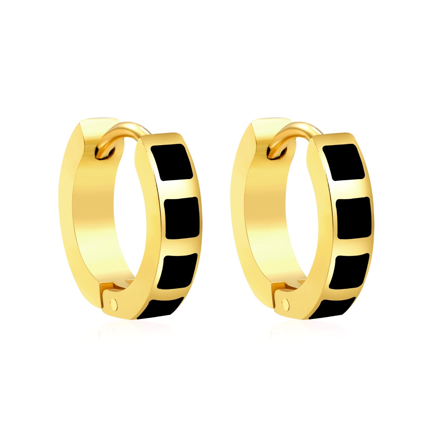 2.9*13.4mm spherical ear clips black oil/purple/pink gold color asonjewelry