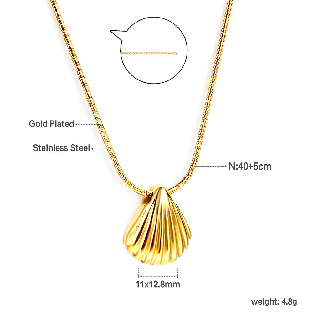 2024 New Year Shell Pendant Necklace 40+5cm