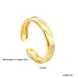 5mm Classic Golden Open Ring ¨C Simple Smooth Adjustable Band, Perfect for Daily Wear & Stacking