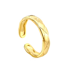 5mm Classic Golden Open Ring ¨C Simple Smooth Adjustable Band, Perfect for Daily Wear & Stacking