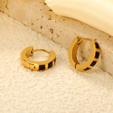 2.9*13.4mm spherical ear clips black oil/purple/pink gold color