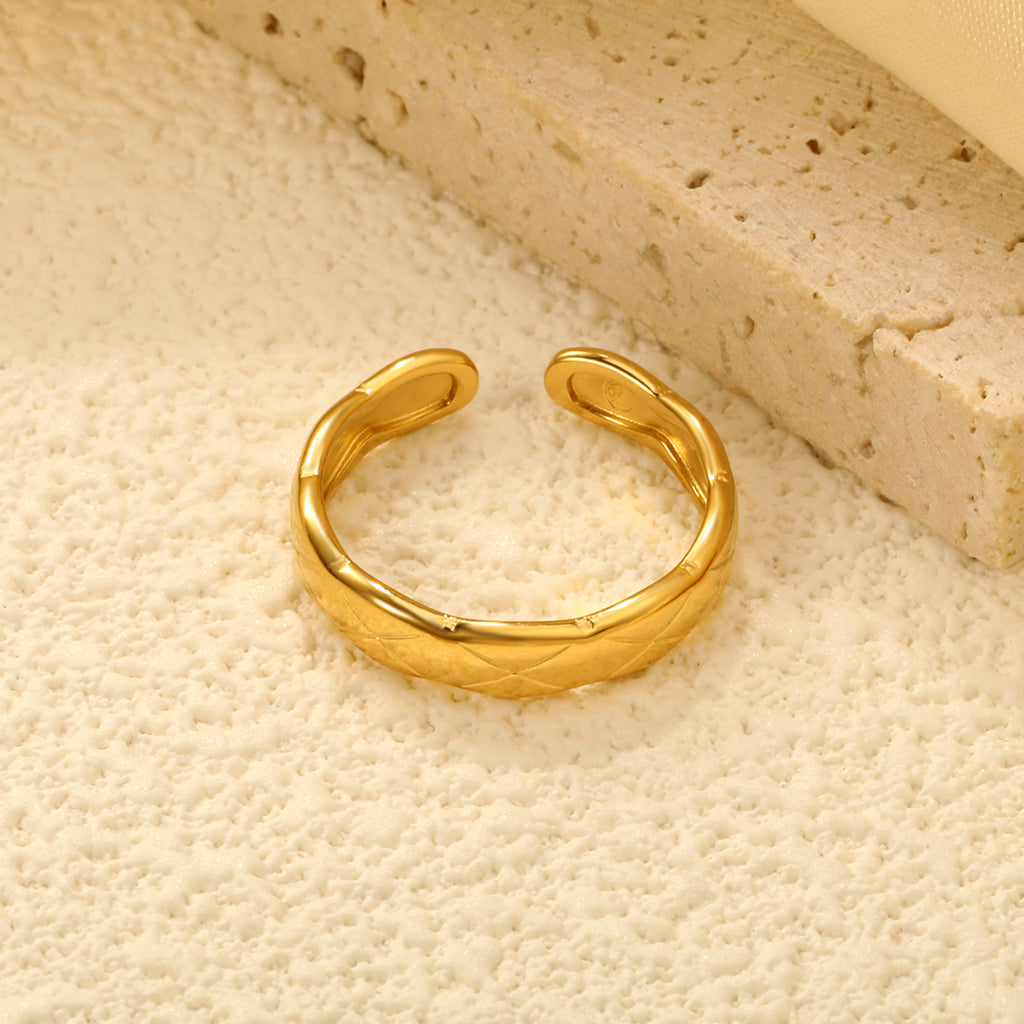 5mm Classic Golden Open Ring ¨C Simple Smooth Adjustable Band, Perfect for Daily Wear & Stacking