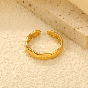 5mm Classic Golden Open Ring ¨C Simple Smooth Adjustable Band, Perfect for Daily Wear & Stacking
