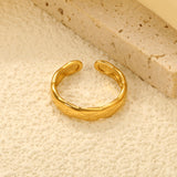 5mm Classic Golden Open Ring ¨C Simple Smooth Adjustable Band, Perfect for Daily Wear & Stacking