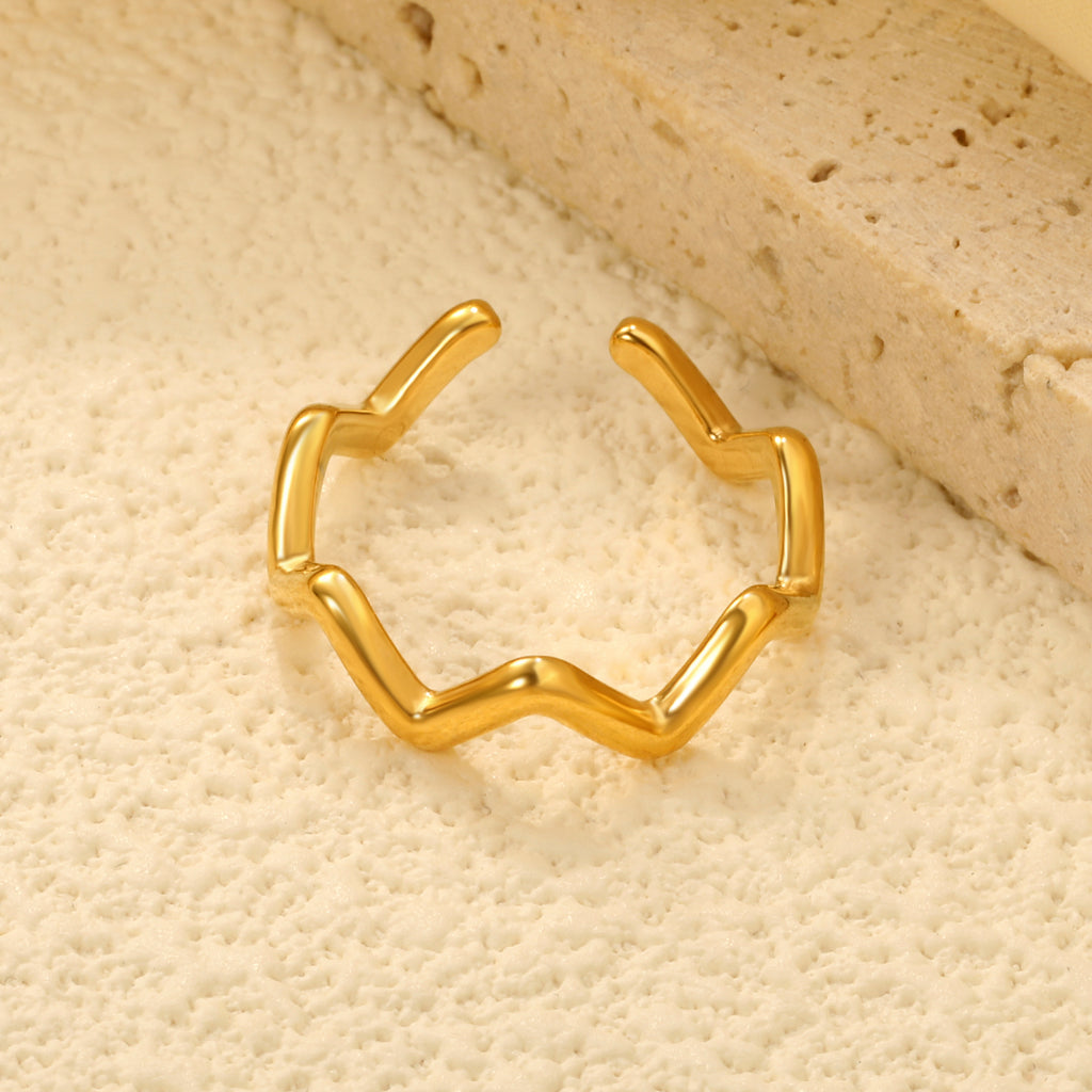 5.5mm Light Luxury Golden Adjustable Ring ¨C Moderate Width with Premium Finish, Unique & Non-Common Design