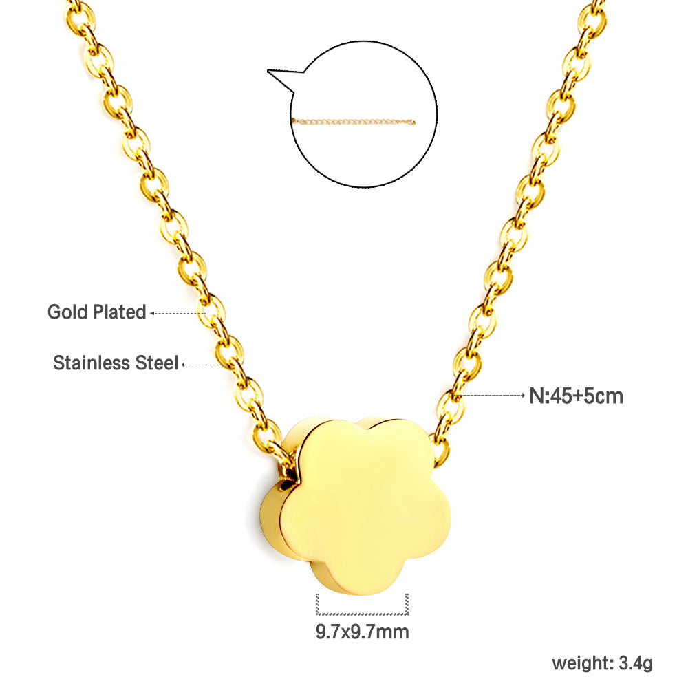 2024 New Year Peach Blossom Pendant Necklace 45+5cm
