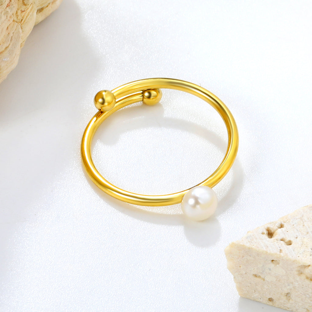 5mm Freshwater Pearl Adjustable Ring