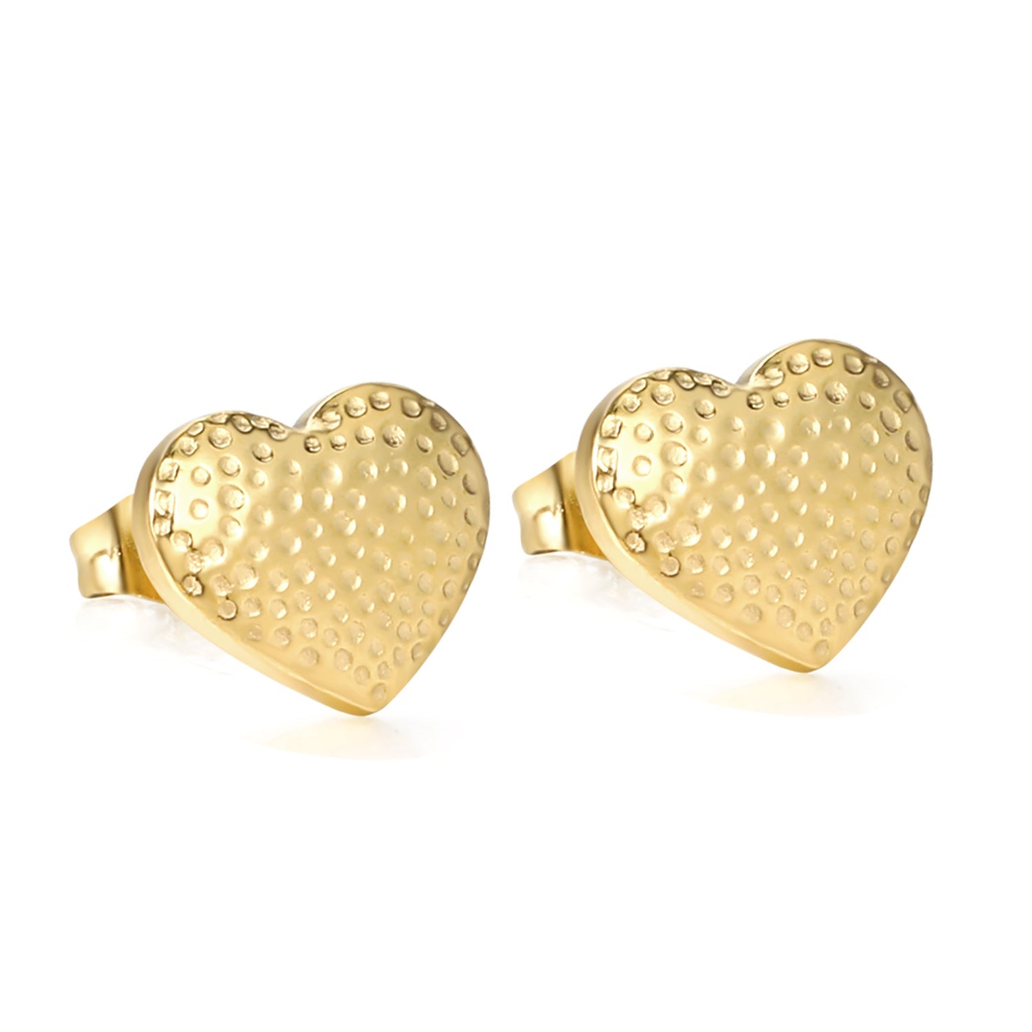 Heart with Dots Faceted Earrings 14*11.2mm asonjewelry