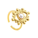 18.4*26.2mm Eye Split Ring Pearl/Turquoise/Malachite/ Golden 8