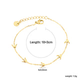 6*5.6mm Crown Accessories 0.3Cross Chain*18+3cm+6mm Round Plaque Bracelet Golden