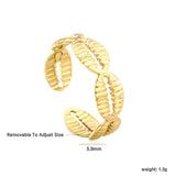 6.4mm Bold Golden Open Ring ¨C Wide Adjustable Band, 6.4mm Height, Stylish for Western & Casual Looks
