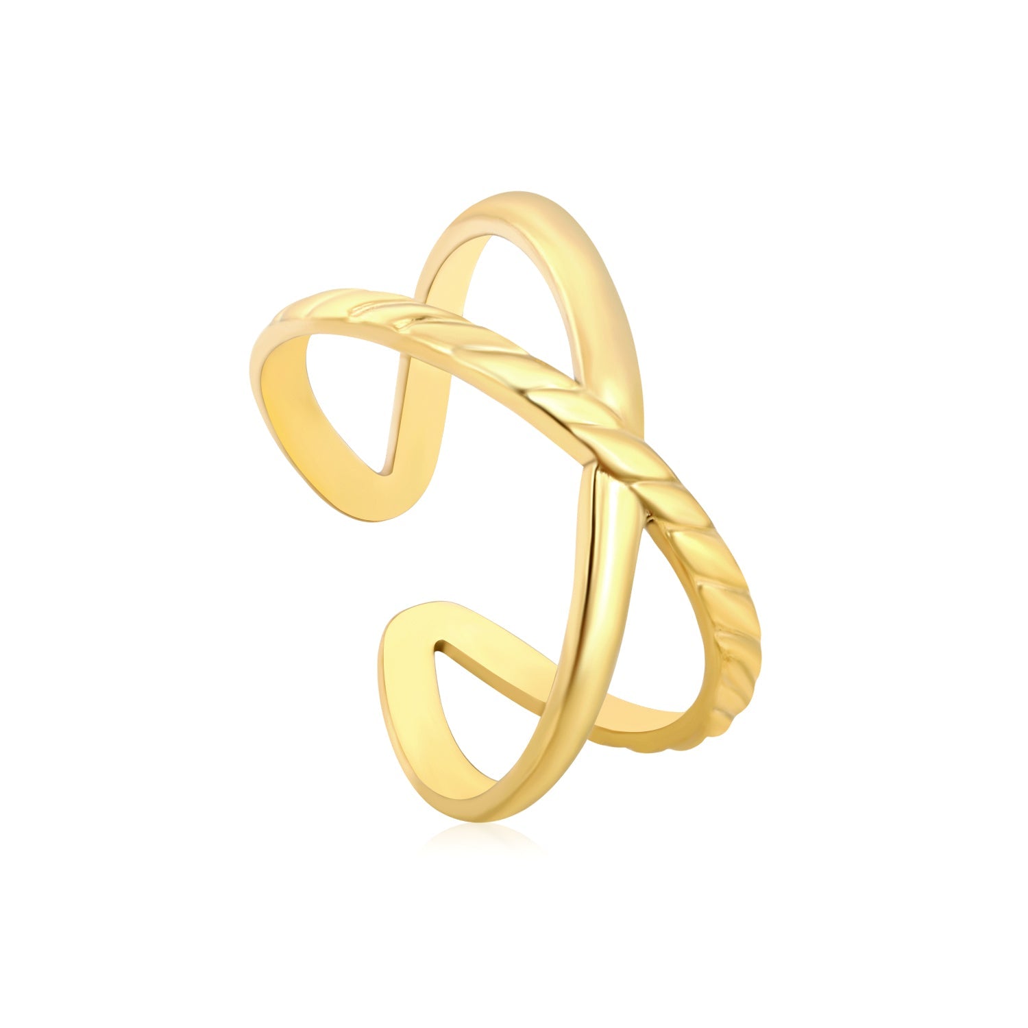 7.9mm High-Profile Golden Open Ring ¨C 7.9mm Elevated Wide Band, Adjustable & Eye-Catching for Statement Style asonjewelry