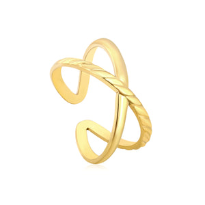 7.9mm High-Profile Golden Open Ring ¨C 7.9mm Elevated Wide Band, Adjustable & Eye-Catching for Statement Style